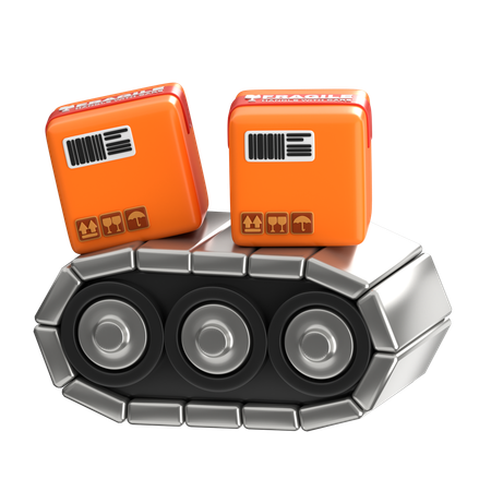 Package Conveyor Belt  3D Icon