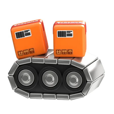 Package Conveyor Belt  3D Icon