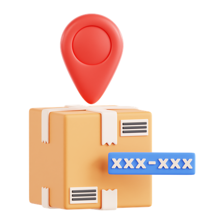 Package Delivery Location  3D Icon