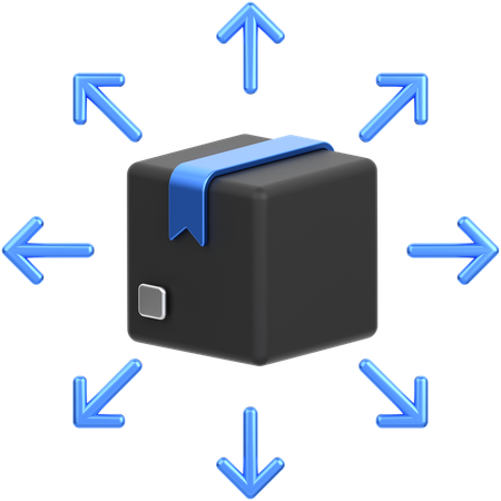 Package Delivery Location  3D Icon