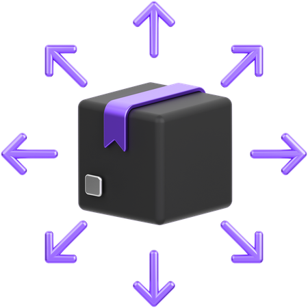 Package Delivery Location  3D Icon