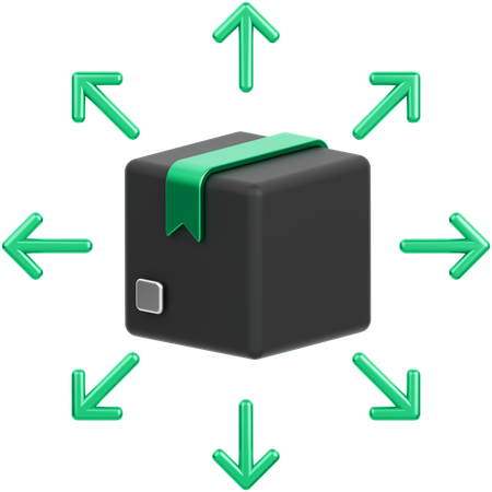 Package Delivery Location  3D Icon