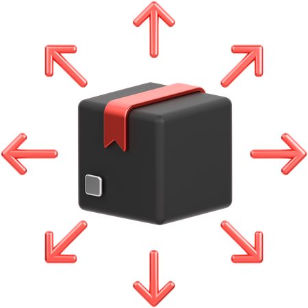 Package Delivery Location  3D Icon