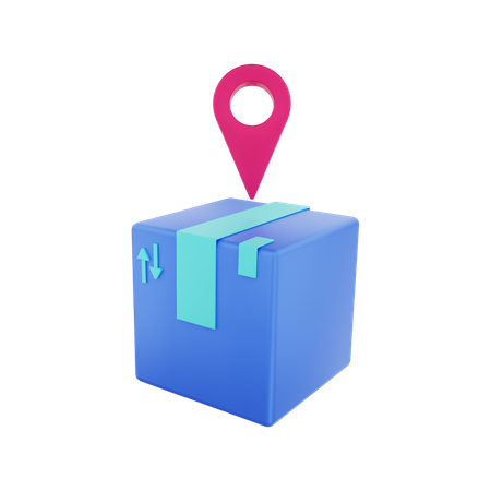 Package Delivery Location 3D Illustration