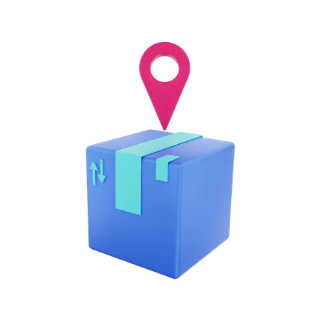 Package Delivery Location  3D Illustration