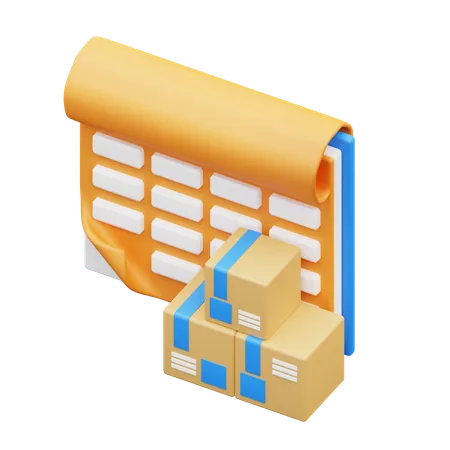 Package Delivery Schedule Calendar  3D Icon