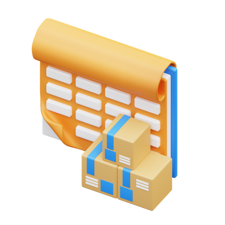 Package Delivery Schedule Calendar  3D Icon