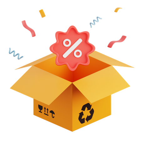 Package Discount  3D Icon