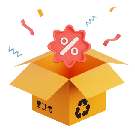 Package Discount  3D Icon