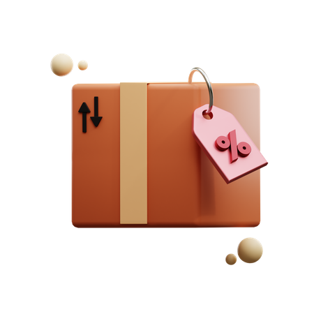 Package Discount 3D Icon