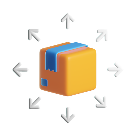 Package Distribution 3D Illustration
