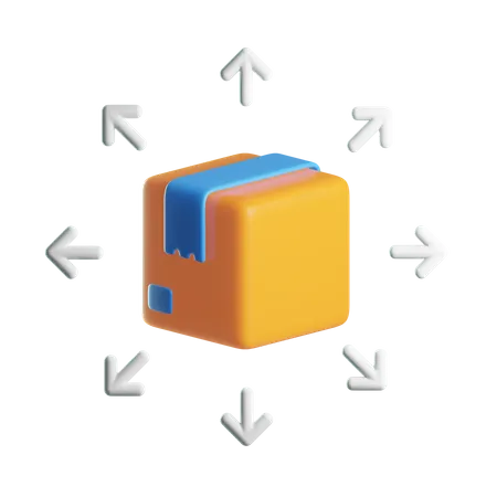Package Distribution 3D Icon