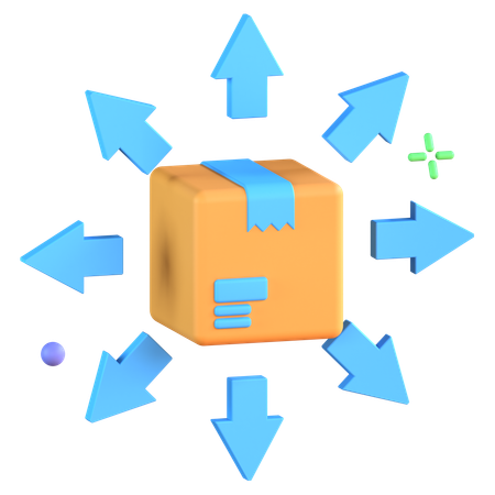 Package Distribution  3D Icon