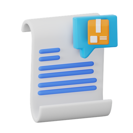 Package Document  3D Icon