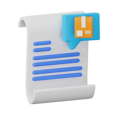 Package Document  3D Icon