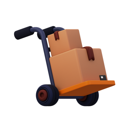 Package dolly  3D Icon