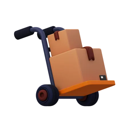 Package dolly  3D Icon