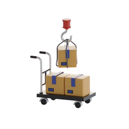 Package Dolly  3D Icon