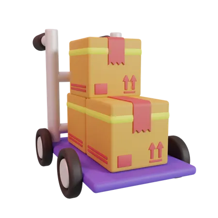 Package Dolly  3D Icon