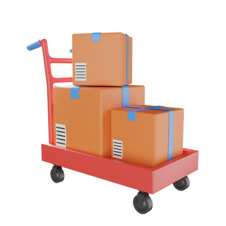 Package Dolly  3D Illustration