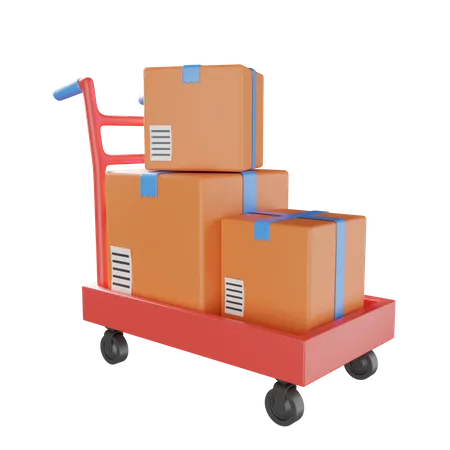 Package Dolly  3D Illustration