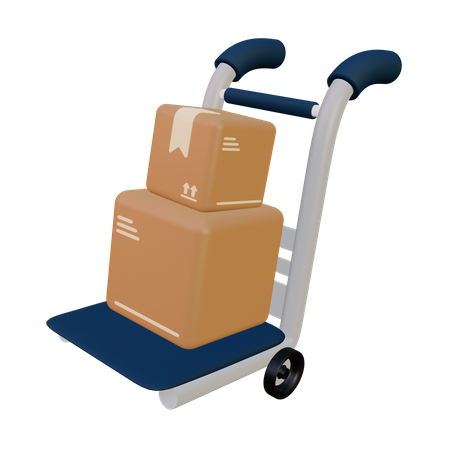 Package Dolly  3D Illustration