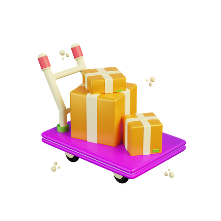 Package Dolly  3D Illustration