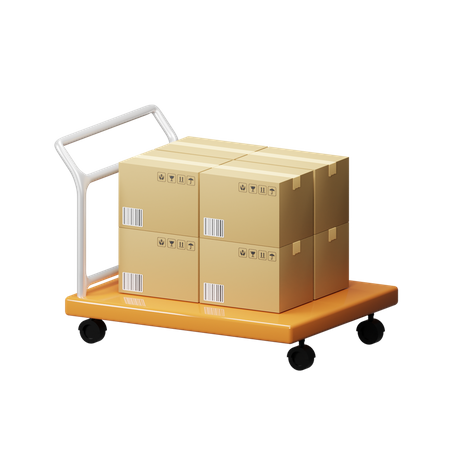 Package Dolly  3D Illustration