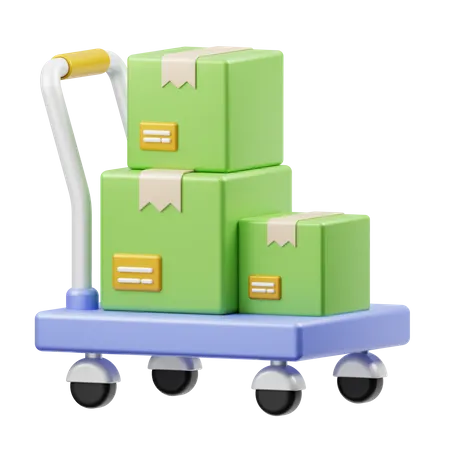 Package Dolly  3D Illustration