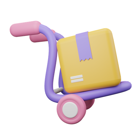 Package Dolly 3D Illustration