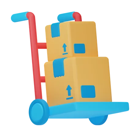 Package Dolly 3 D Delivery Service 3D Icon