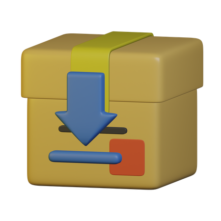 Package Download  3D Icon