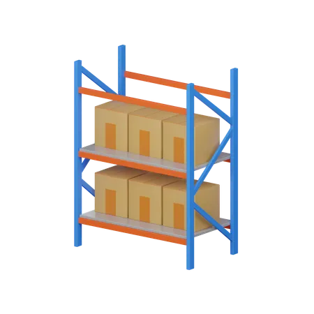 Package In Shelf 3 D Icon 3D Icon