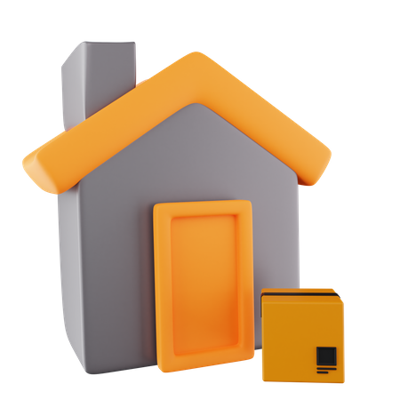 Package In The Home  3D Icon