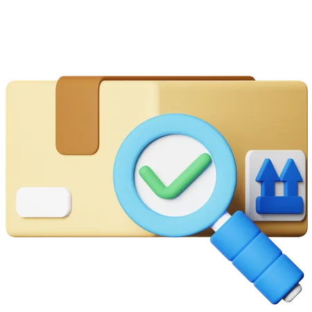 Package Inspection 3 D Illustration 3D Icon