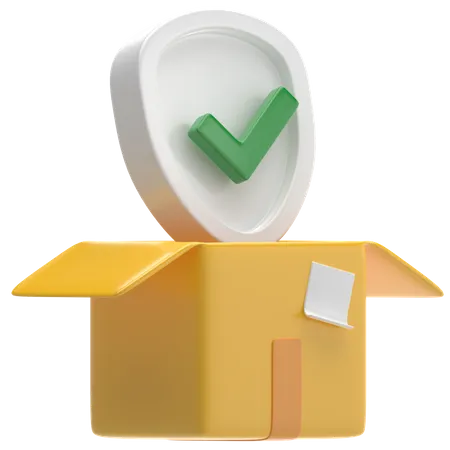 Safety Shield Inside Delivery Box 3D Icon