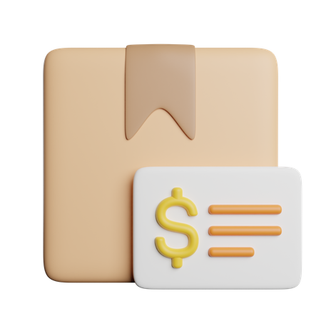 Package Invoice  3D Icon