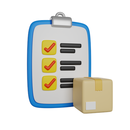 Package List  3D Icon