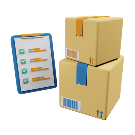 Package List  3D Icon