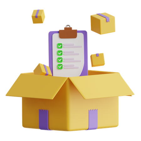 Package List  3D Icon