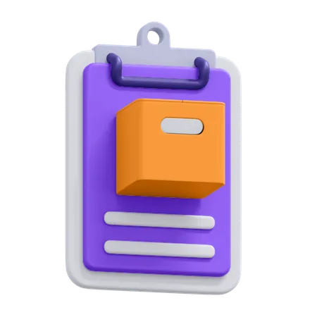 Package List  3D Icon