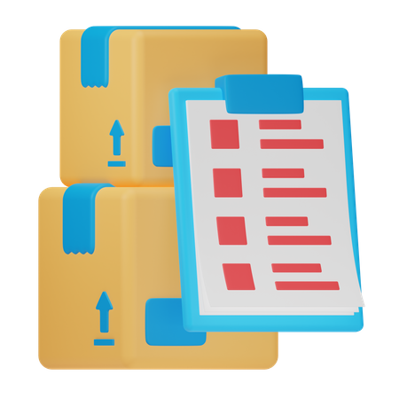 Package List  3D Icon