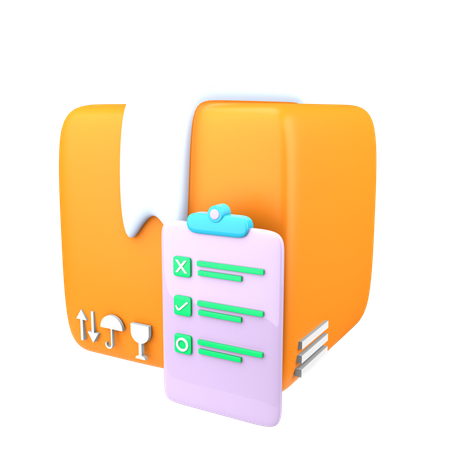 Package List  3D Icon