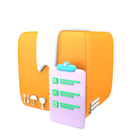 Package List  3D Icon