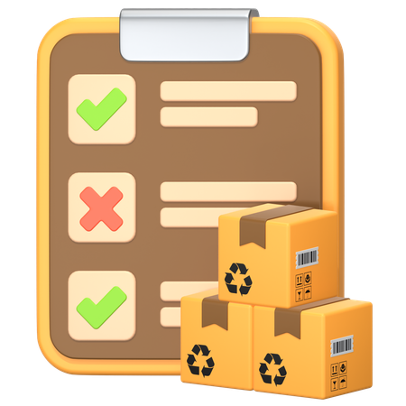 Package List  3D Icon