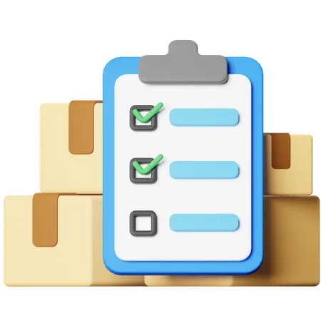 Package List 3D Icon