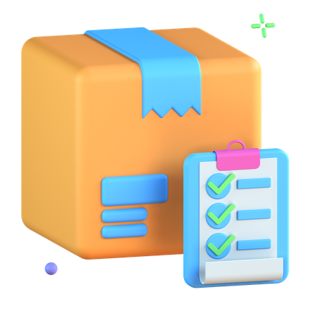 Package List  3D Icon