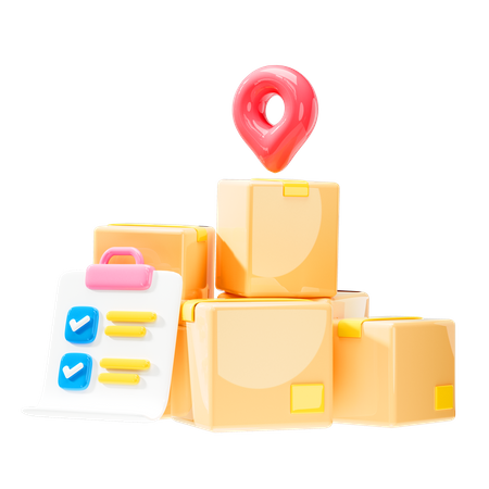 Package Location  3D Icon