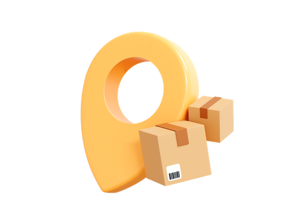 Package Location  3D Icon