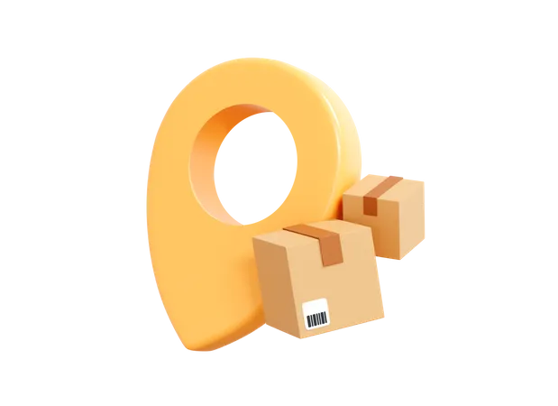 Package Location  3D Icon